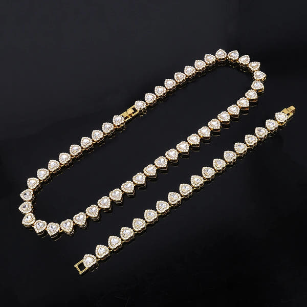 Dazzling Heart Rhinestone Jewelry Set™