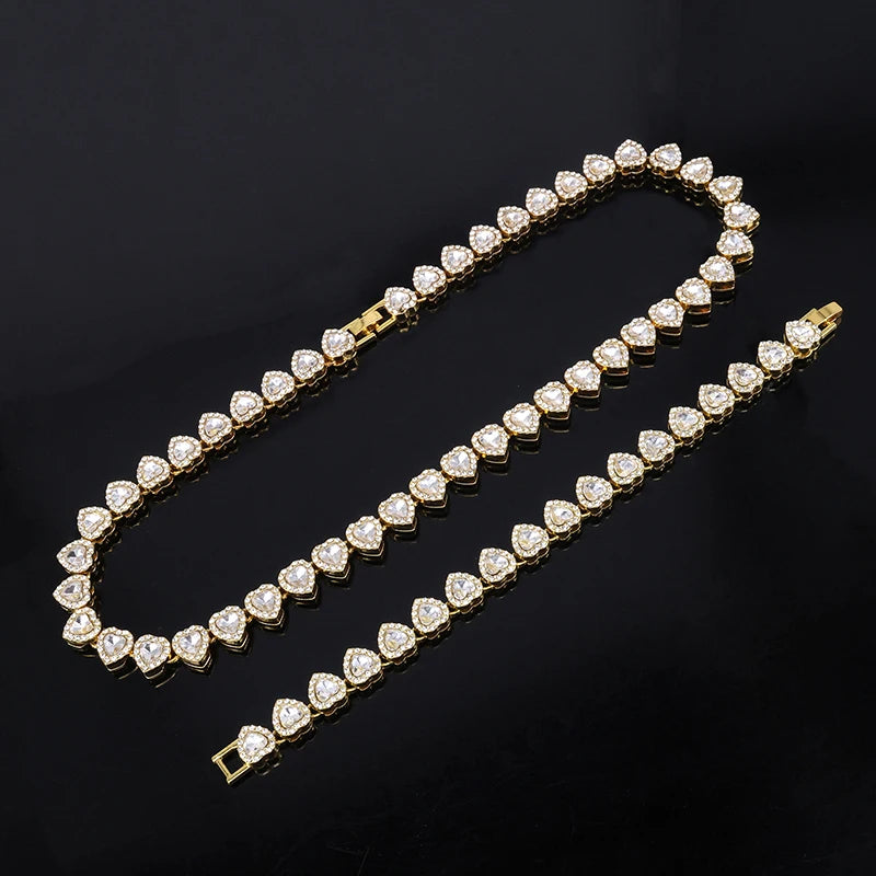 Dazzling Heart Rhinestone Jewelry Set™